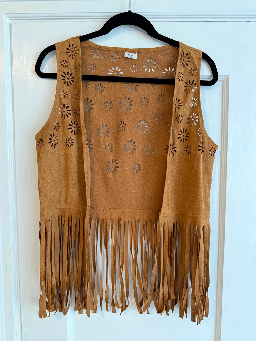 Women’s Spirit Halloween Suede Vest Hippie Costume - Picture 8 of 13